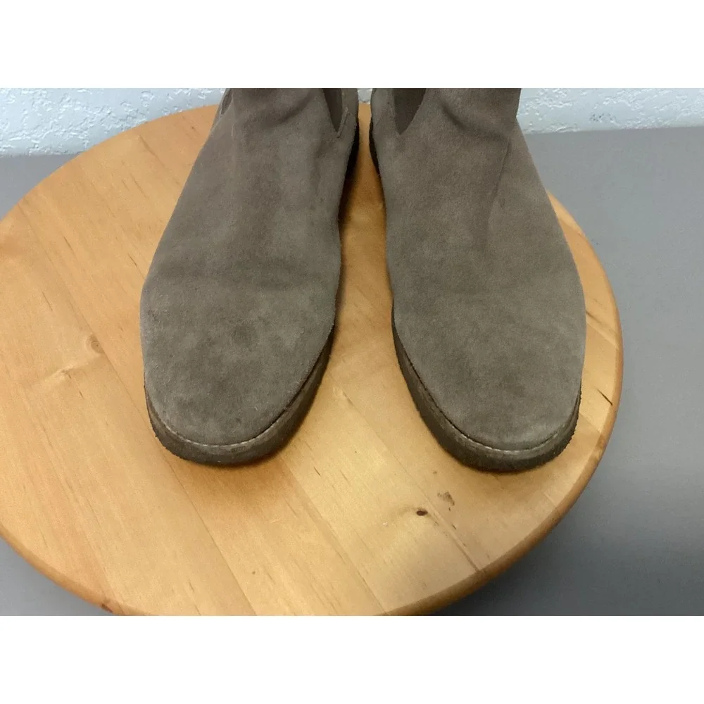 AllSaints Chelsea Boots Mens 42 / 11 Taupe Brown Suede Crepe Sole Rhett Slip-on